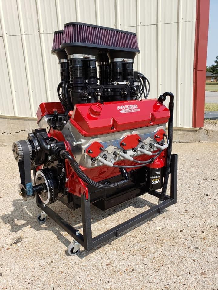 Red and black custom RaceSaver engine